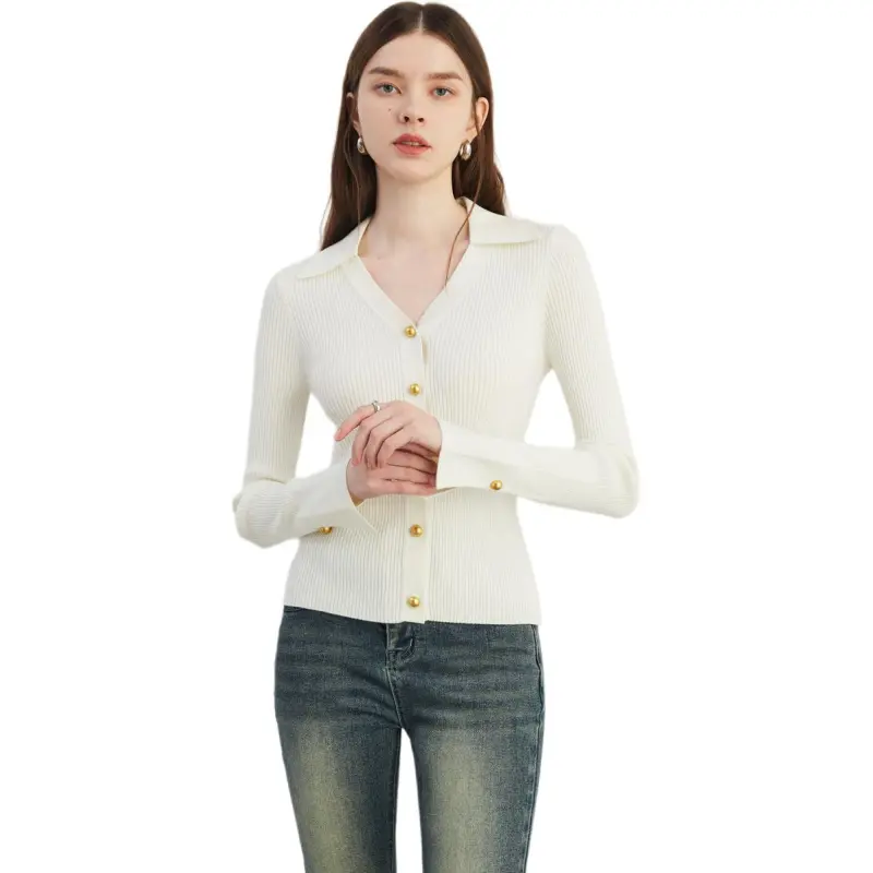 DPLAY Knitwear Women's Cream White-5