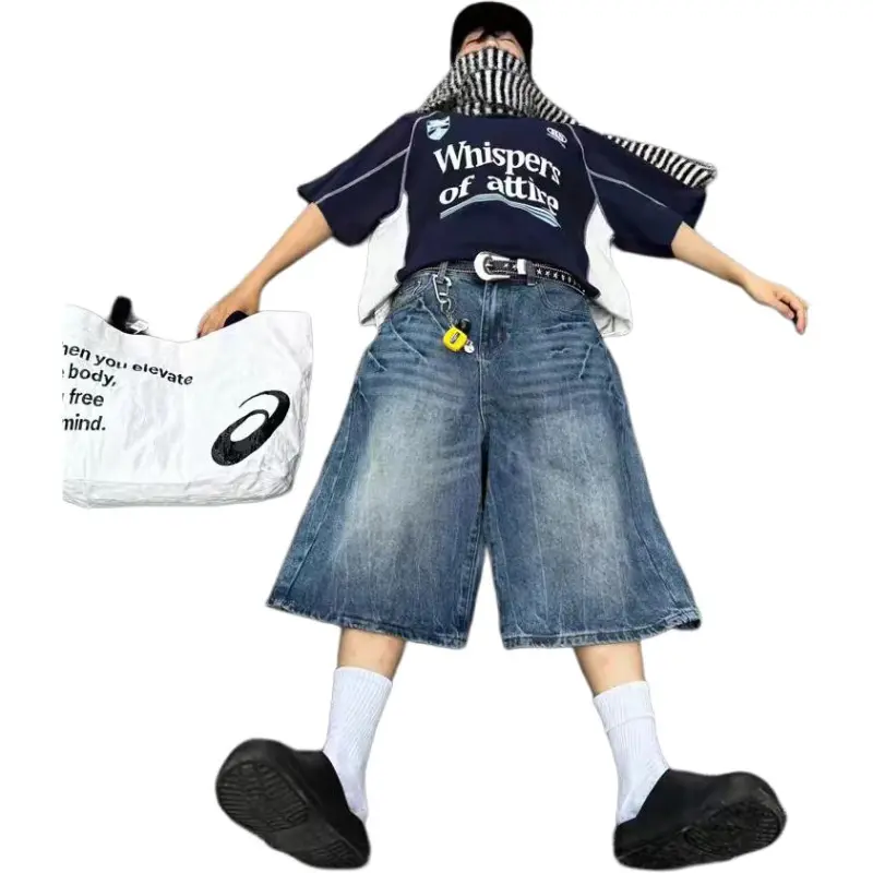 Humanism 1986 Denim Shorts Unisex Blue-3