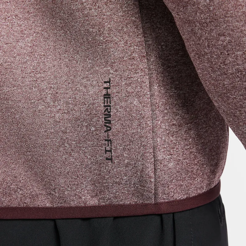 Nike Therma FIT Sweatshirt Men's Bright Burgundy Red-2