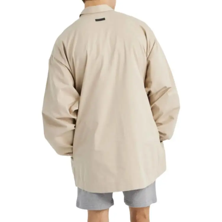 Fear Of God Essentials Core Collection Cotton Twill Overshirt-4