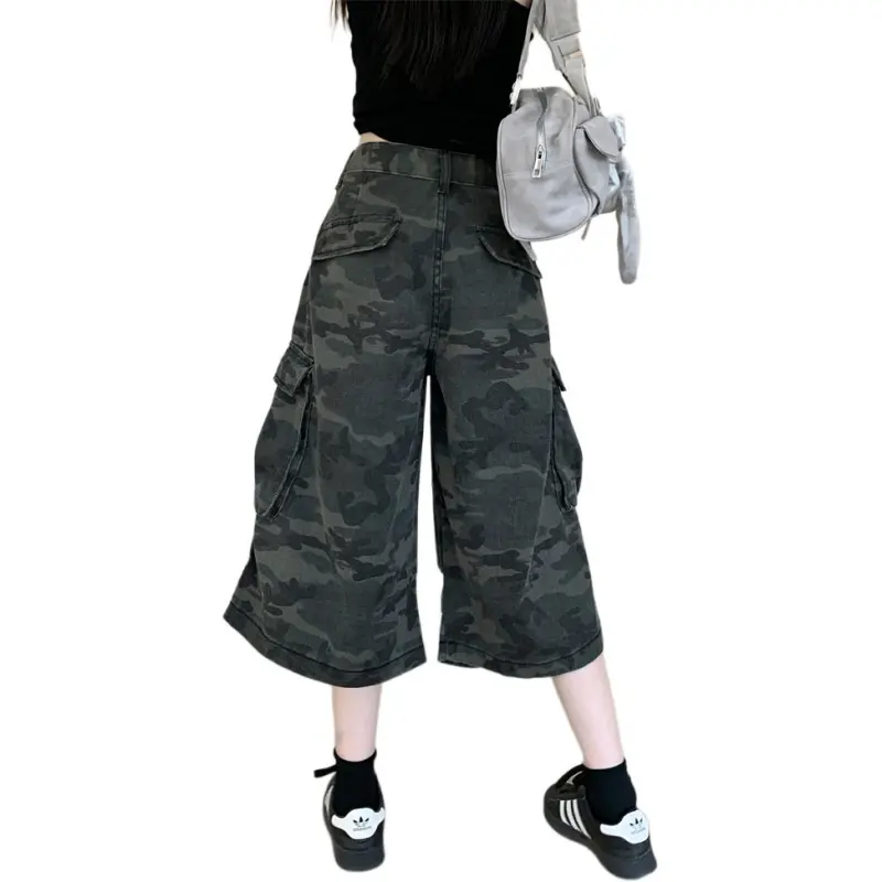 MGXEK Denim Shorts Unisex Camouflage-4