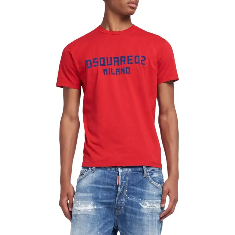 DSQUARED 2 Logo Printed Crewneck T Shirt-3