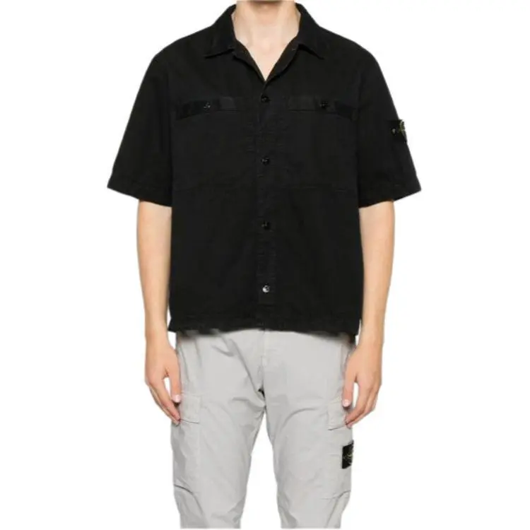 STONE ISLAND Compass Patch Short Sleeved Shirt-1