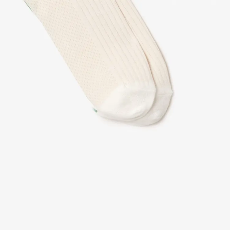 LACOSTE Mid Calf Socks Men's White-3