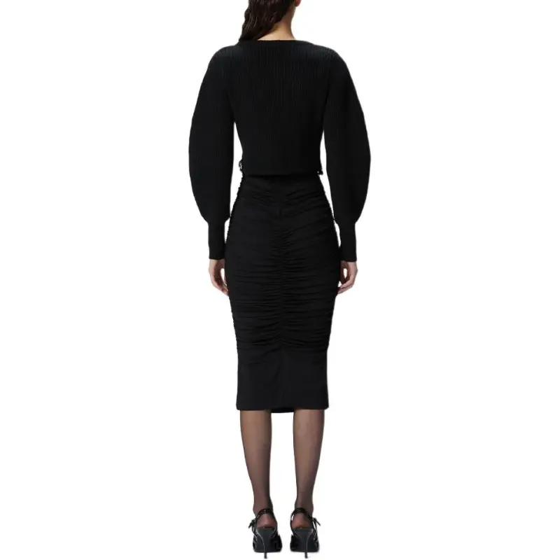 PINKO V Neck Long Sleeved Cropped Cardigan-3