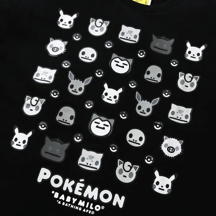 A BATHING APE X Pokemon Monotone Tee #4-2