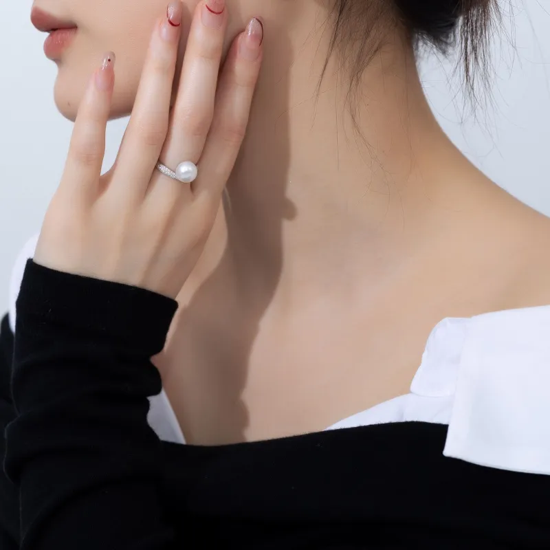 ANGEPERLE Pearl Rings Women's-3