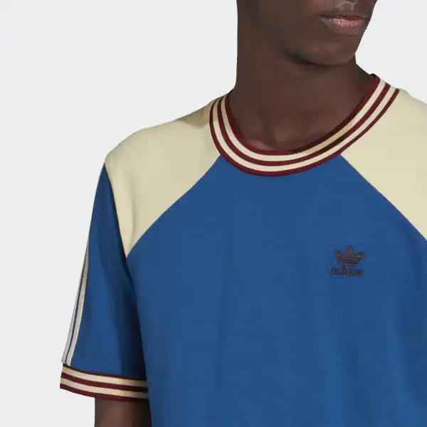 Adidas Originals Wales Bonner Co brand T Shirt Men's Marine Blue-3