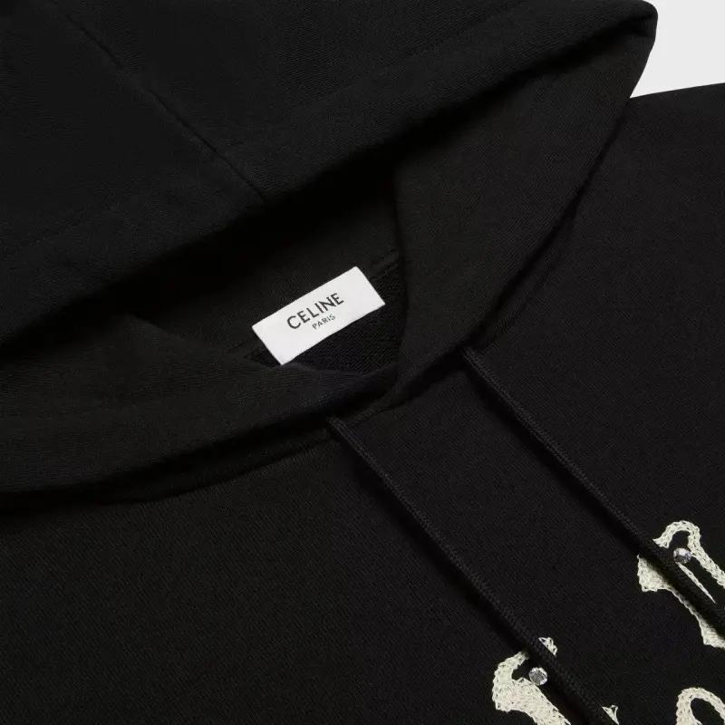 CELINE Loose Embroidered Hoodie-7