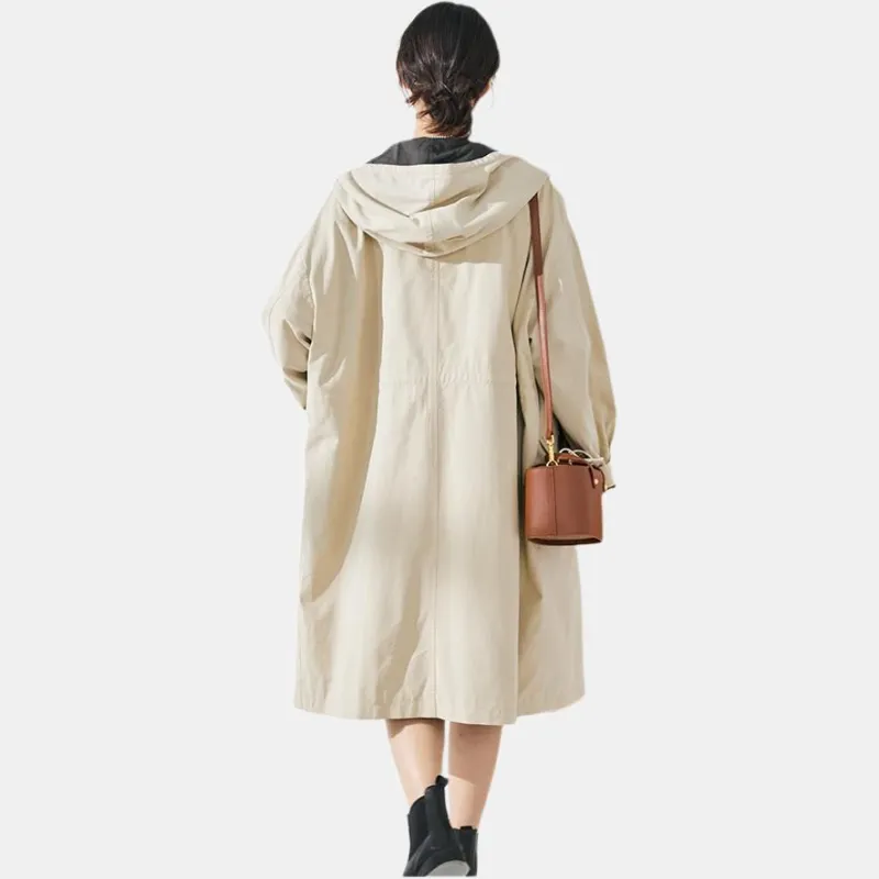 ZIMO Trench Coats Women's Beige-1