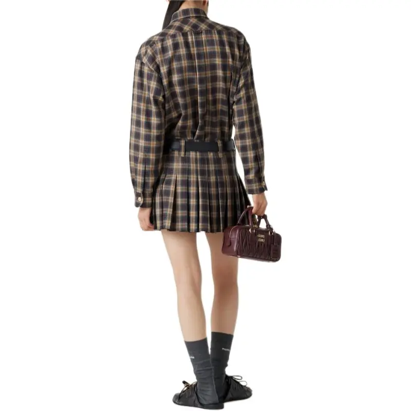 MIU MIU Tartan Wool Shirt-2