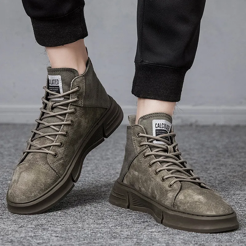 Swinsger Anti-Slip Wear-Resistant High-Top Skateboard Shoes Men's-24