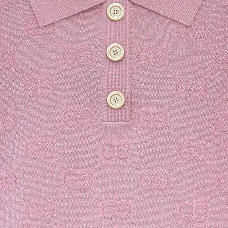 GUCCI Gg Metallic Wool Polo-3