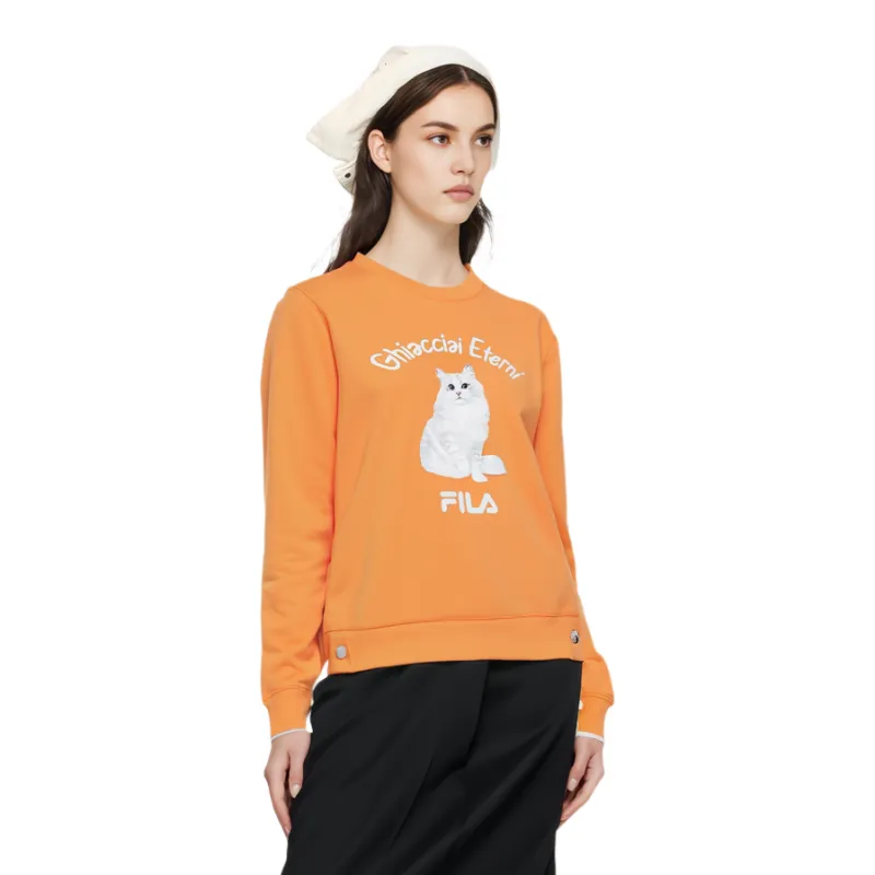 FILA Heritage Sweatshirt Women's Jam Orange-5