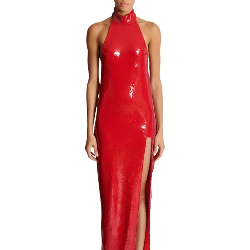 BALMAIN Sequined Maxi Dress-4