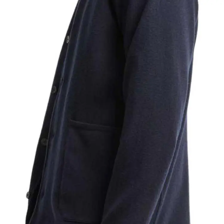 EMPORIO ARMANI Plated Plain knit Virgin wool Blazer With Guru Collar-5