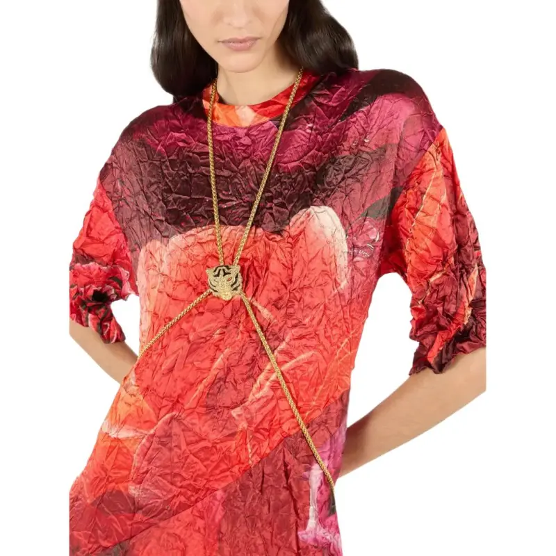 Roberto Cavalli Tiger Head Lariat Necklace-2