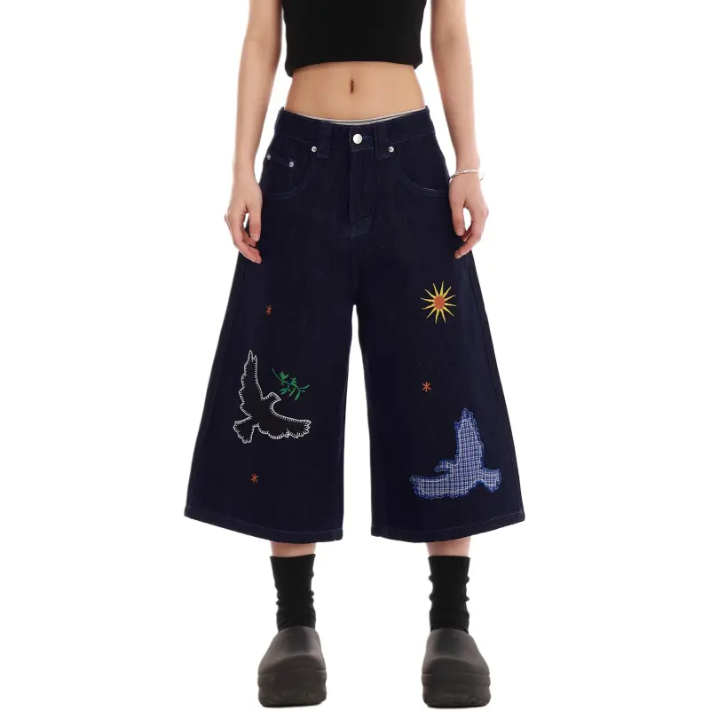 VINMUK Denim Shorts Women's Dark Blue-3