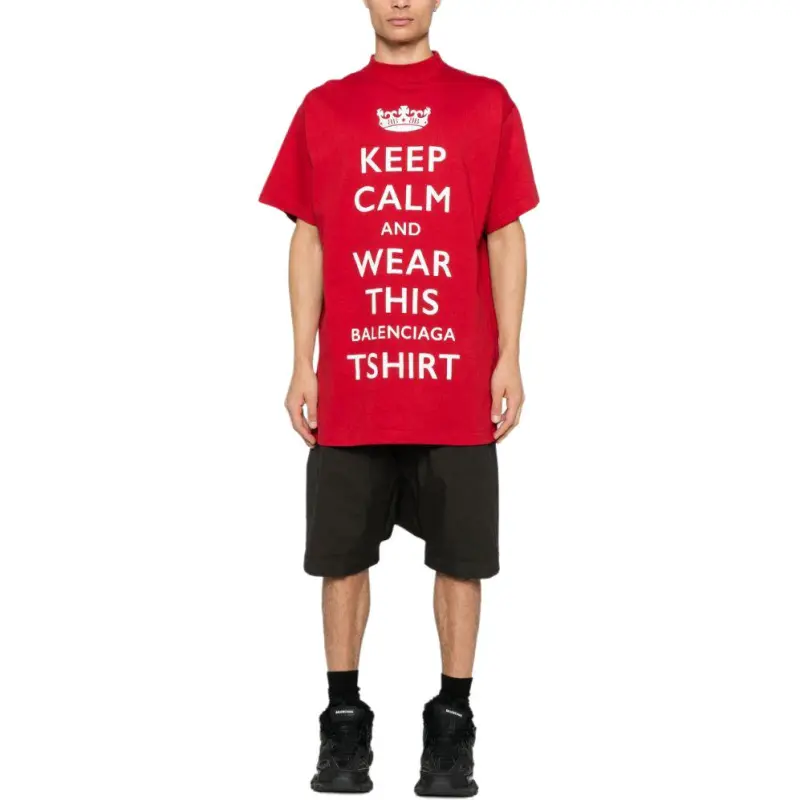Balenciaga Logo Printed Crewneck T Shirt-3