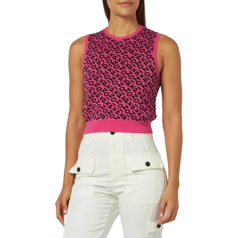 PINKO Logo jacquard Knitted Top-2