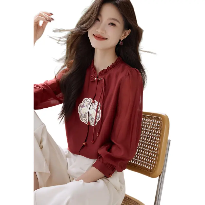 Mo Han Yi Mei Shirt Women's Red-2
