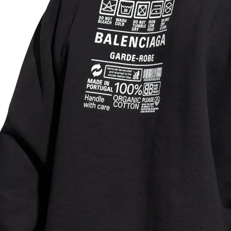 Balenciaga Sweatshirt Regular Fit Men's Black-6