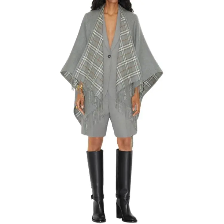 Burberry Cloaks Women's Gray-4
