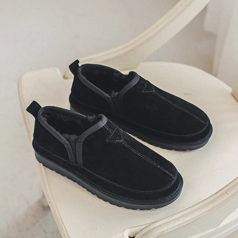 WEISHIBANGWEI Warm Ankle Length Snow Boots 3cm Men's-13