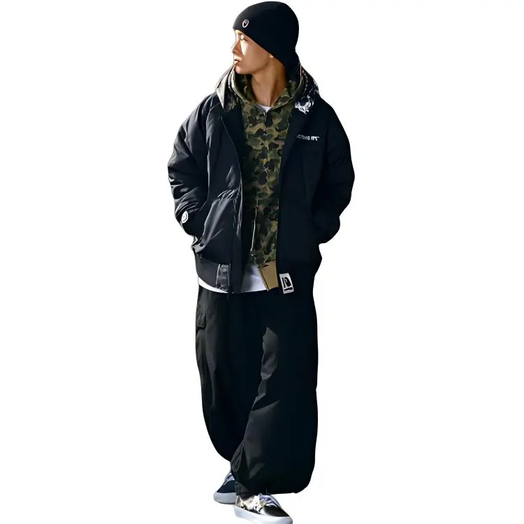 A BATHING APE Sweatshirt Unisex Green Camouflage-4