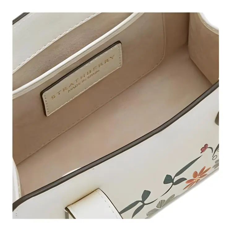 Strathberry Smooth Calf Leather Tote Bag Shopping Bag Shoulder Bag Crossbody Bag Handbag Mini Women's Oatmeal Beige-4