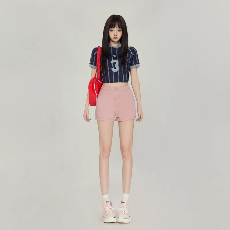 OROI Denim Shorts Women's Pink-3