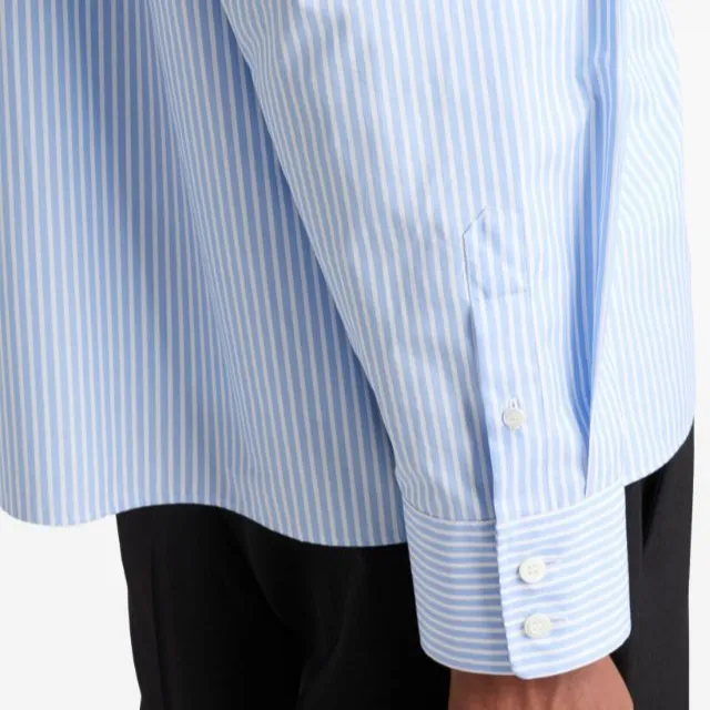 PRADA Long Sleeved Striped Shirt-4