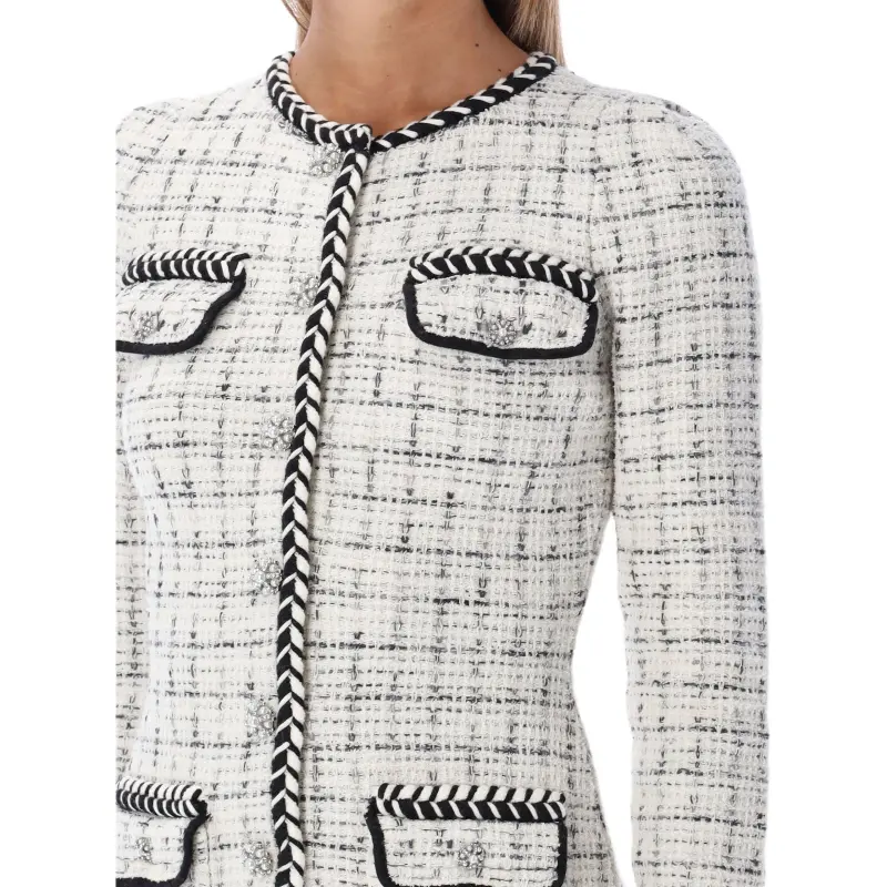 Self portrait Long Sleeved Dresses Women's White-4