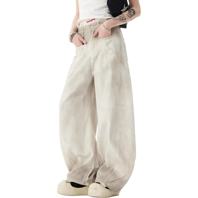 DUATOGE Jeans Men's Dirty White-4