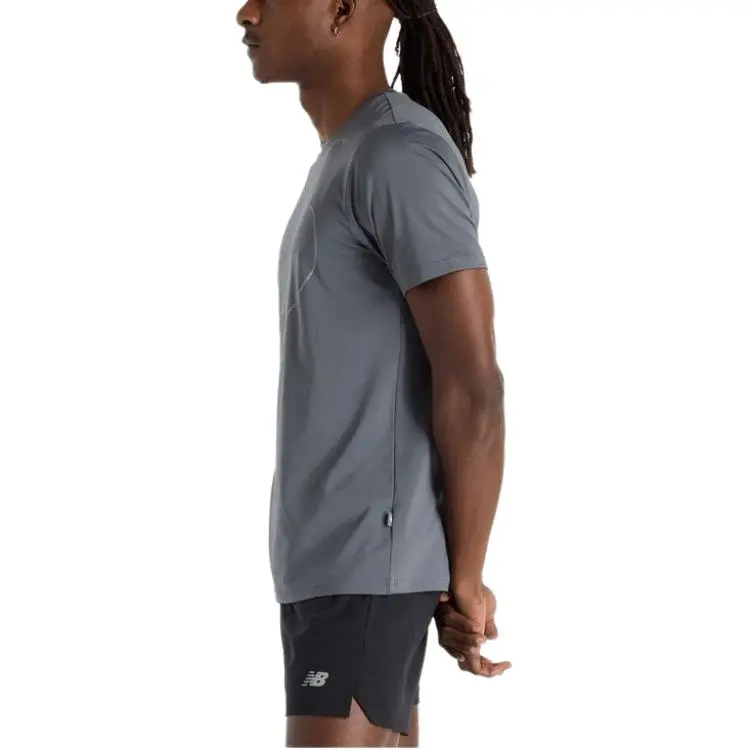 New Balance Flying T Shirt Men's Gray-2