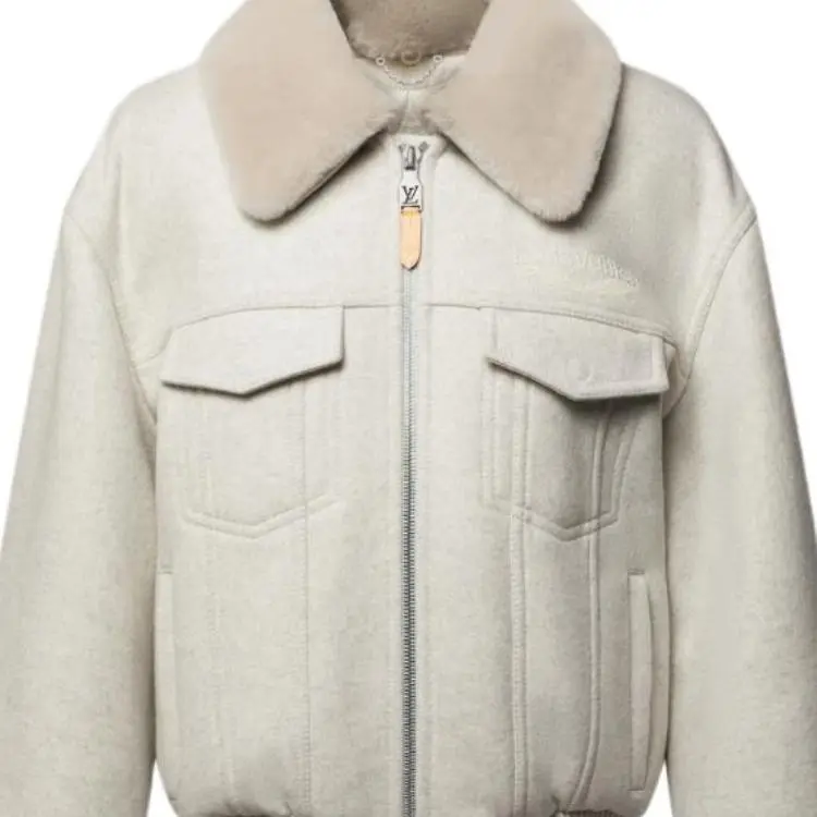 LOUIS VUITTON Wool Blouson With Shearling Collar-5