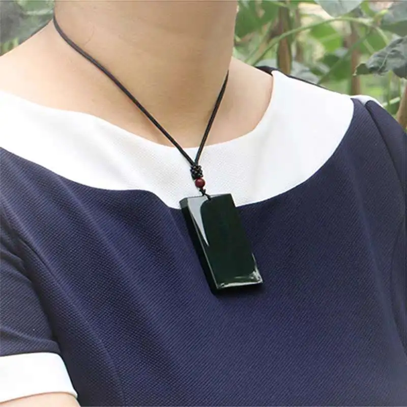 Grace Hetian Jade Necklaces Green Jade Unisex-3