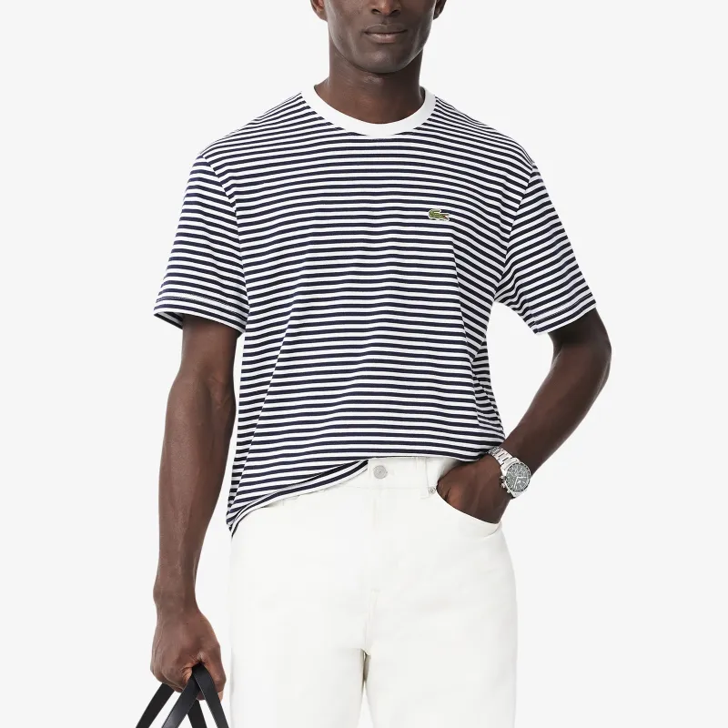 LACOSTE Striped Cotton T shirt-3