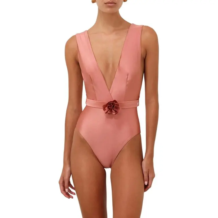 Zimmermann Lucky Plunge Flower Swimsuit-1