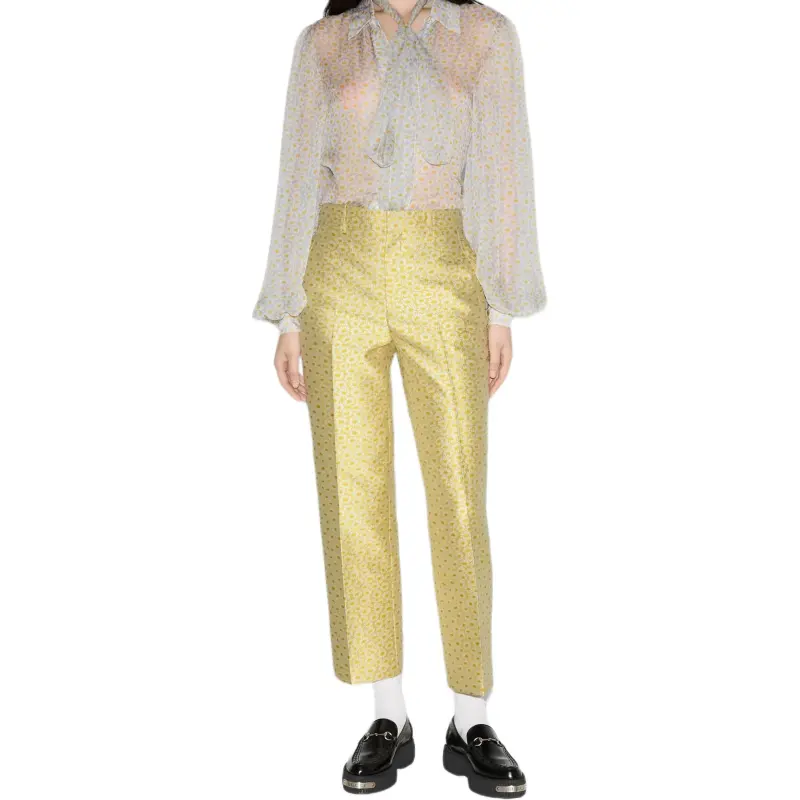 GUCCI SS25 Casual Pants Women's Yellow-2