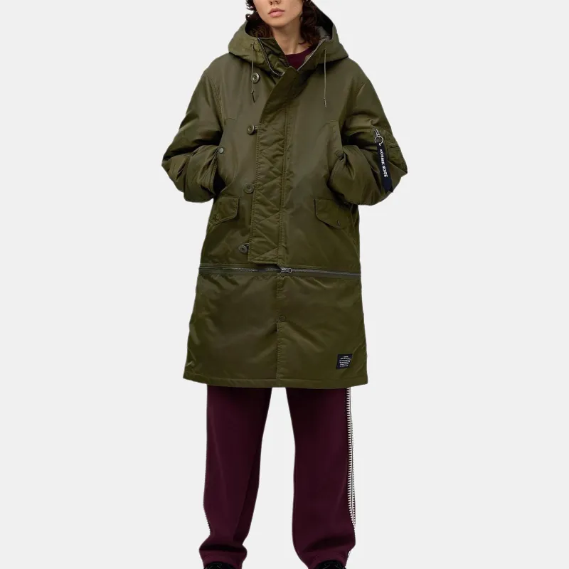 Undercover X GU Undercover Collaboration Coats Unisex Olive Green-1