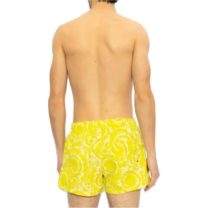 VERSACE Barocco-Printed Drawstring Swim Shorts-4