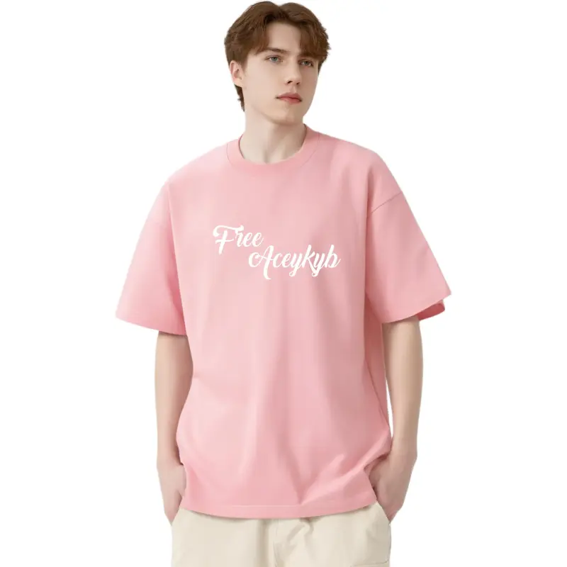 YK&YB T Shirts Unisex Light Pink-3