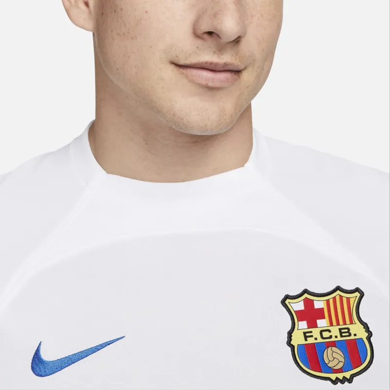 Nike F.C. Barcelona Soccer Jerseys 2023 24 Season Men's White-4