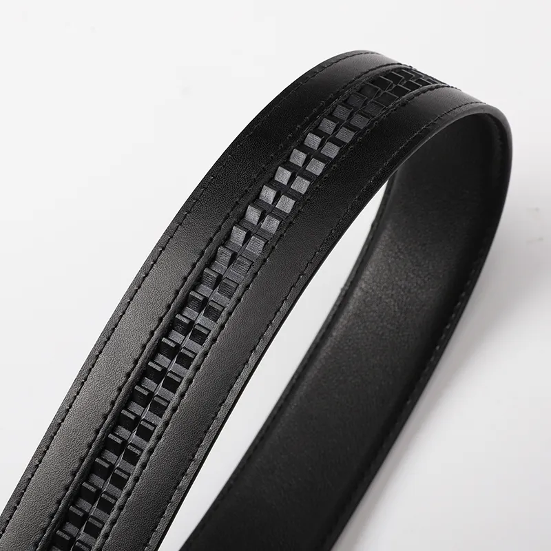 MILLIE'S Genuine Leather High End Business Men's Automatic Buckle Belt Leather Belts Men's Width  3.5cm-4