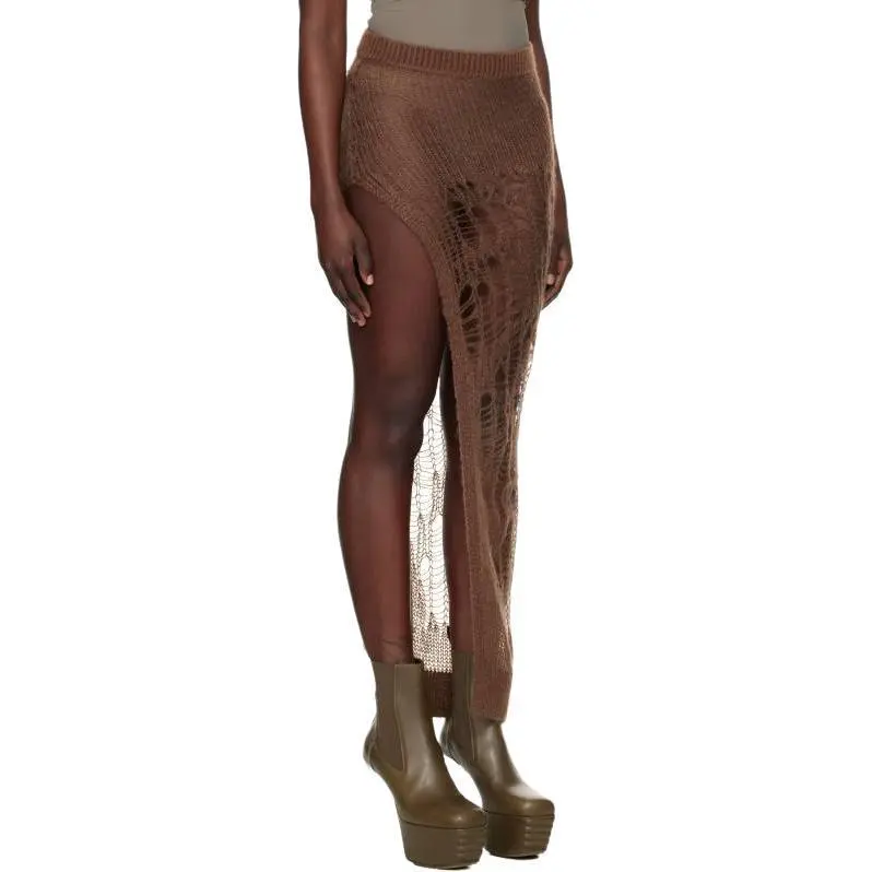 RICK OWENS/RO Casual Long Skirt Women's Brown-1