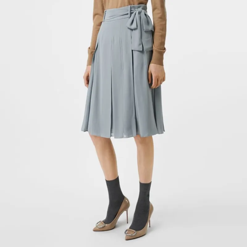 Burberry Casual Long Skirts Women's Dark Elegance Blue-3