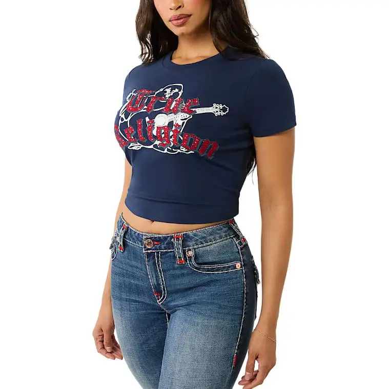 TRUE RELIGION T Shirt Women's Marine Blue-2
