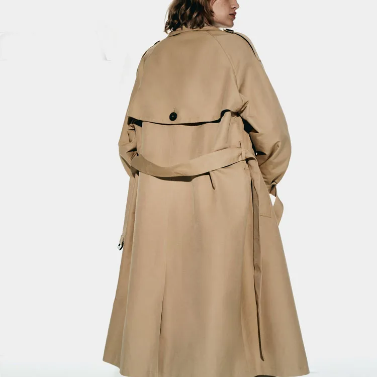ZARA Trench Coat Women's Light Camel-3
