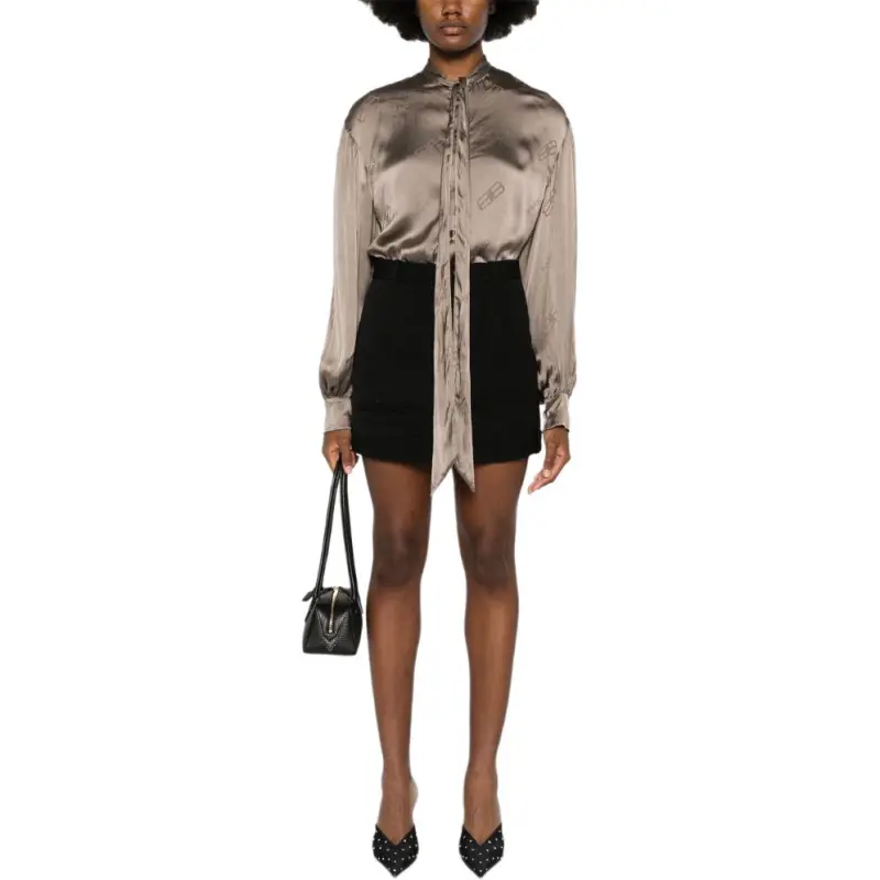 Balenciaga Twill Deconstructed Mini Skirt-2